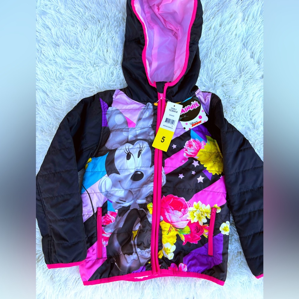 ✨NWT DISNEY GIRLS MINNIE MOUSE JACKET YOUTH SIZE 5 ✨